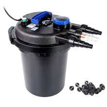 Black Aquarium Garden UV Light Pond Filter